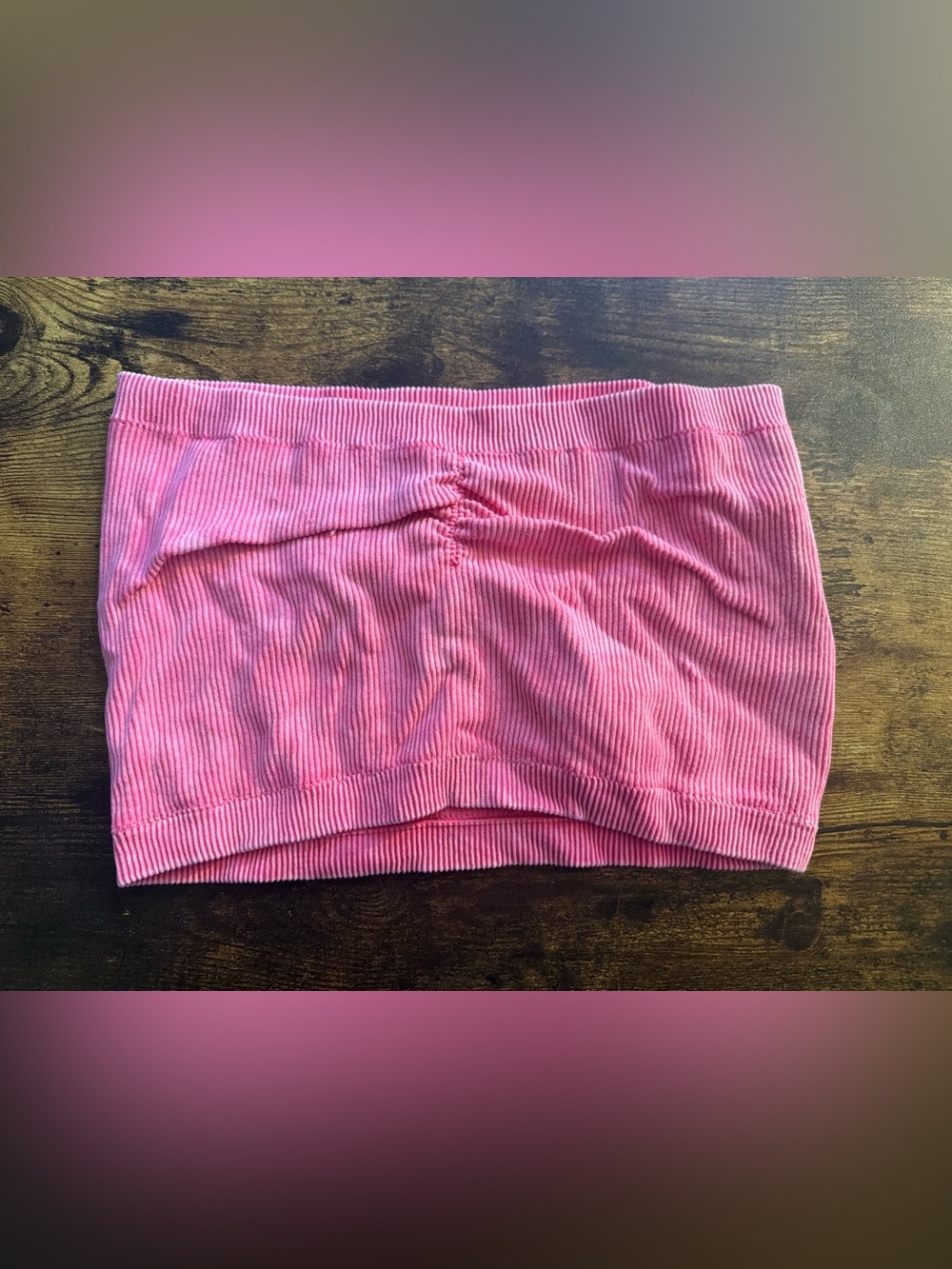 American Eagle Bright Pink Ribbed Tube Top